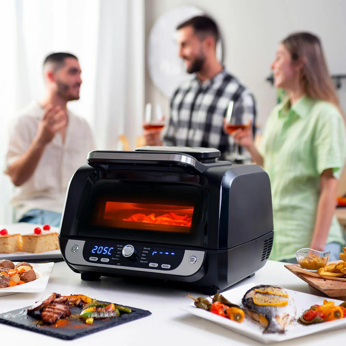 Freidora de Aire con Grill, Accesorios y Recetario InnovaGoods Fryinn