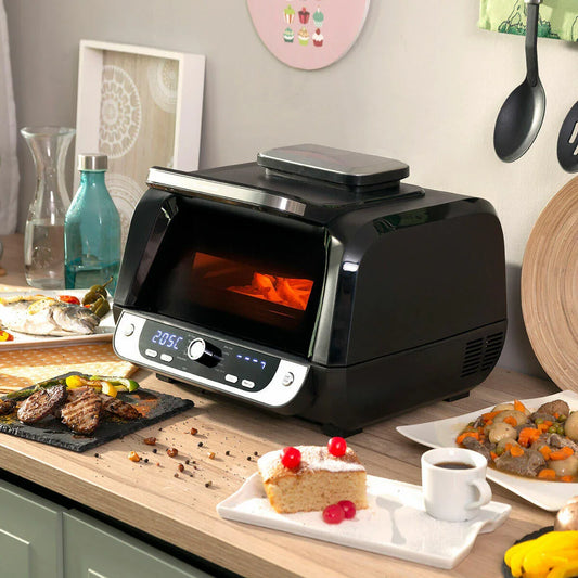 Freidora de Aire con Grill, Accesorios y Recetario InnovaGoods Fryinn