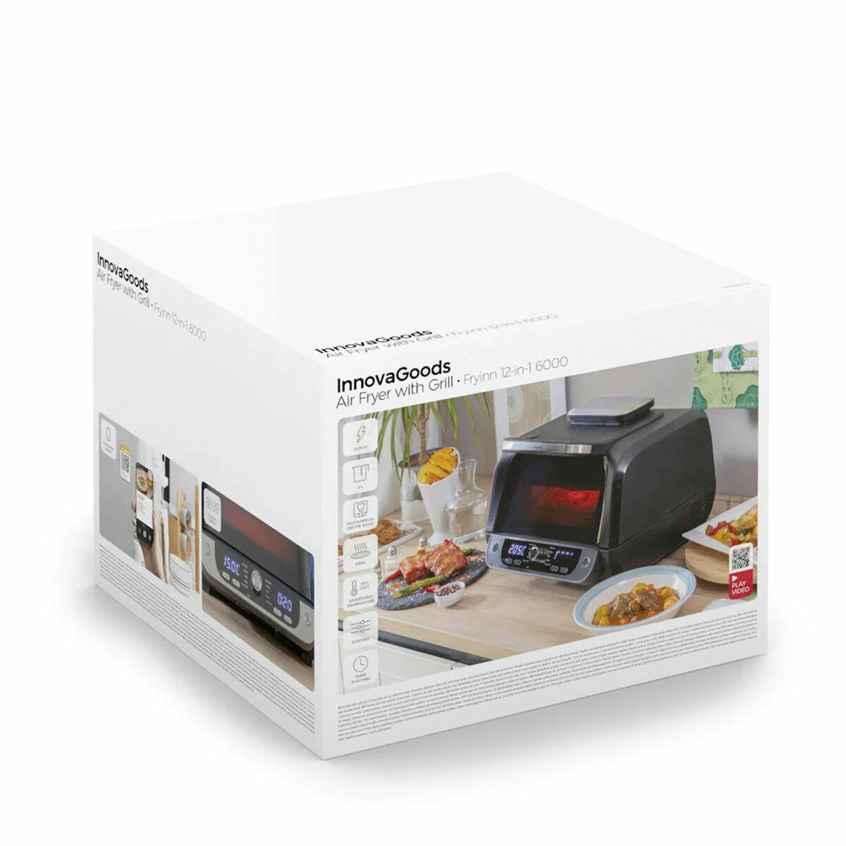 Freidora de Aire con Grill, Accesorios y Recetario InnovaGoods Fryinn