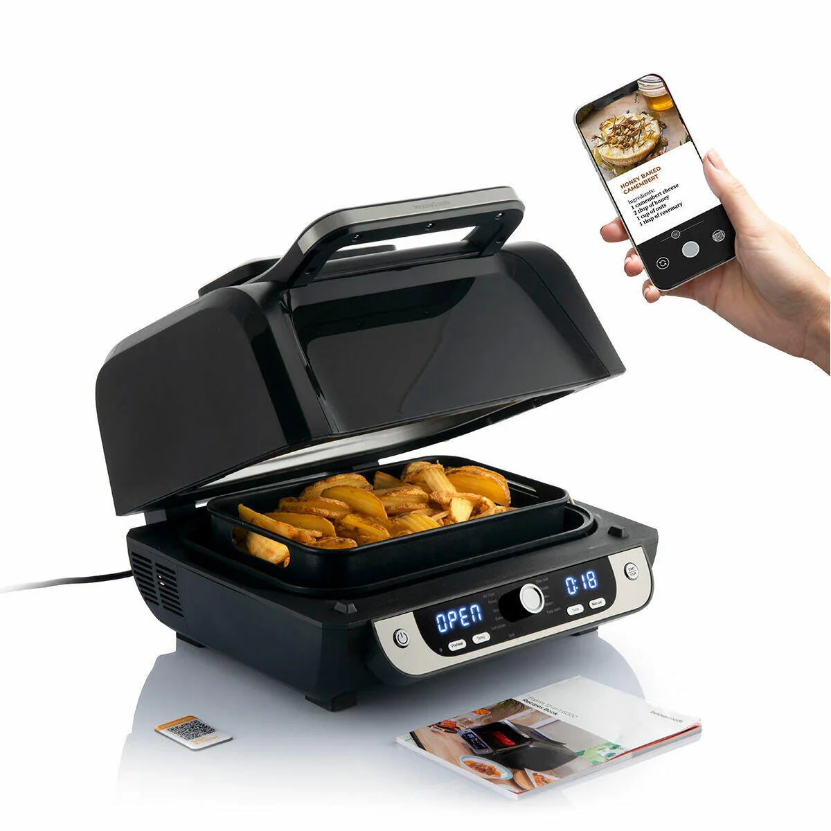 Freidora de Aire con Grill, Accesorios y Recetario InnovaGoods Fryinn