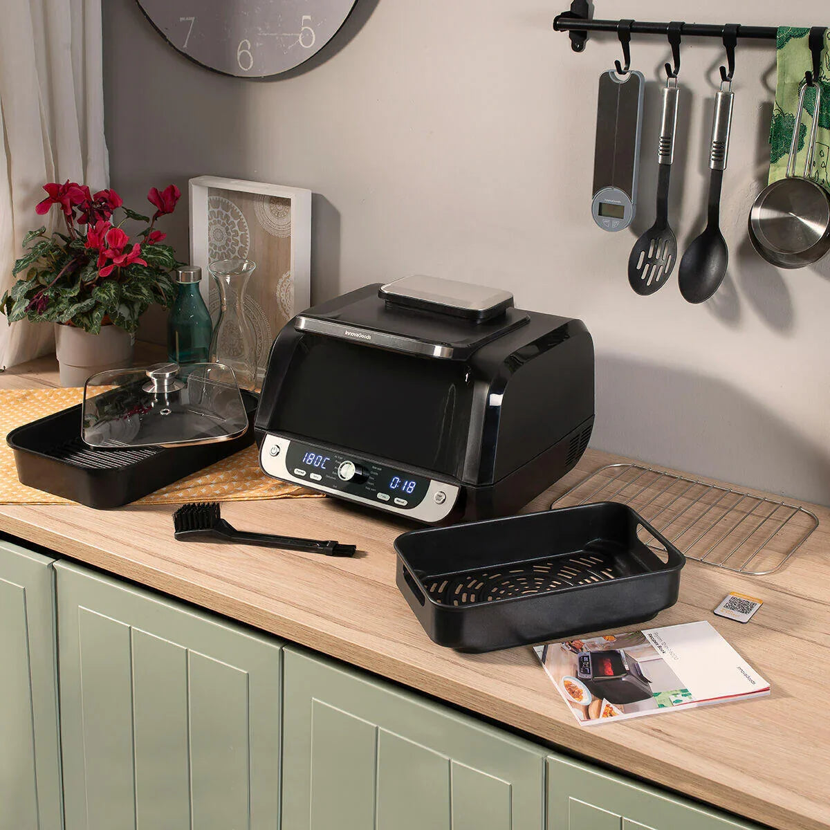 Freidora de Aire con Grill, Accesorios y Recetario InnovaGoods Fryinn