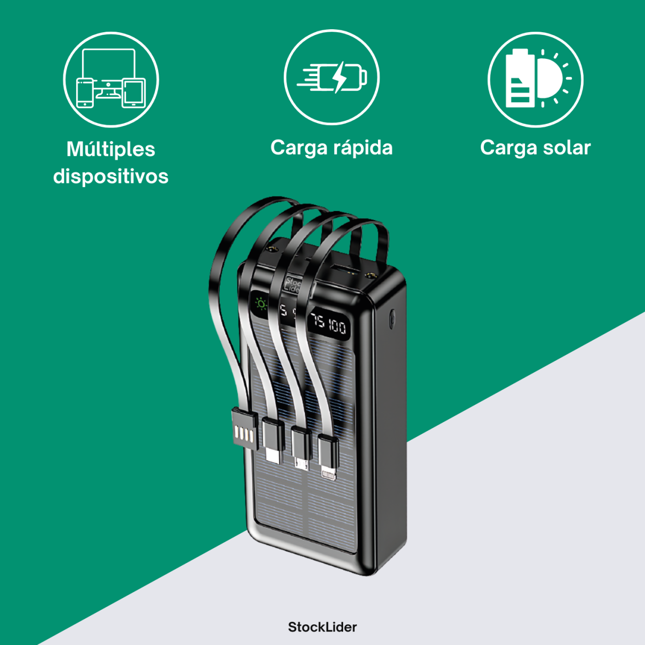 Powerbank con carga solar