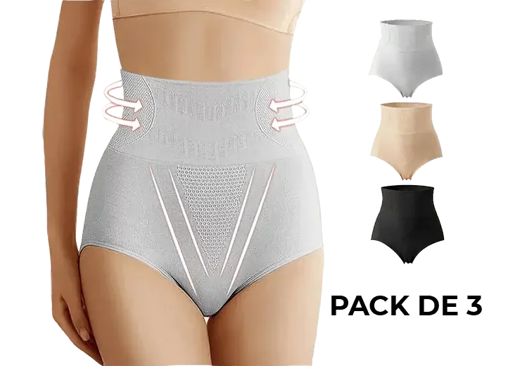 Pack de 3 Bragas Faja moldeadora push up